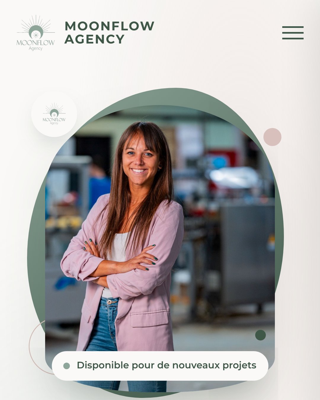 Version mobile du site MoonFlow Agency